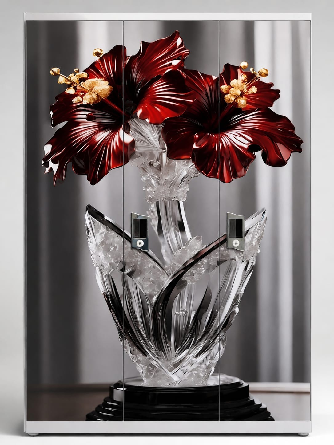 Steel Almirah — Crystal Vase Print